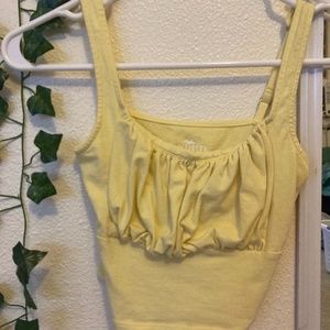 yellow crop top